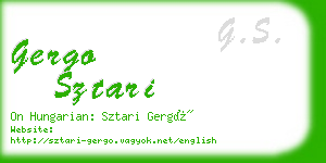 gergo sztari business card